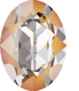 Crystal Peach DeLite 18x13mm