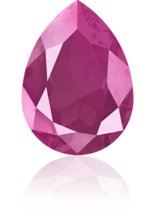 Crystal Peony Pink 14x10mm